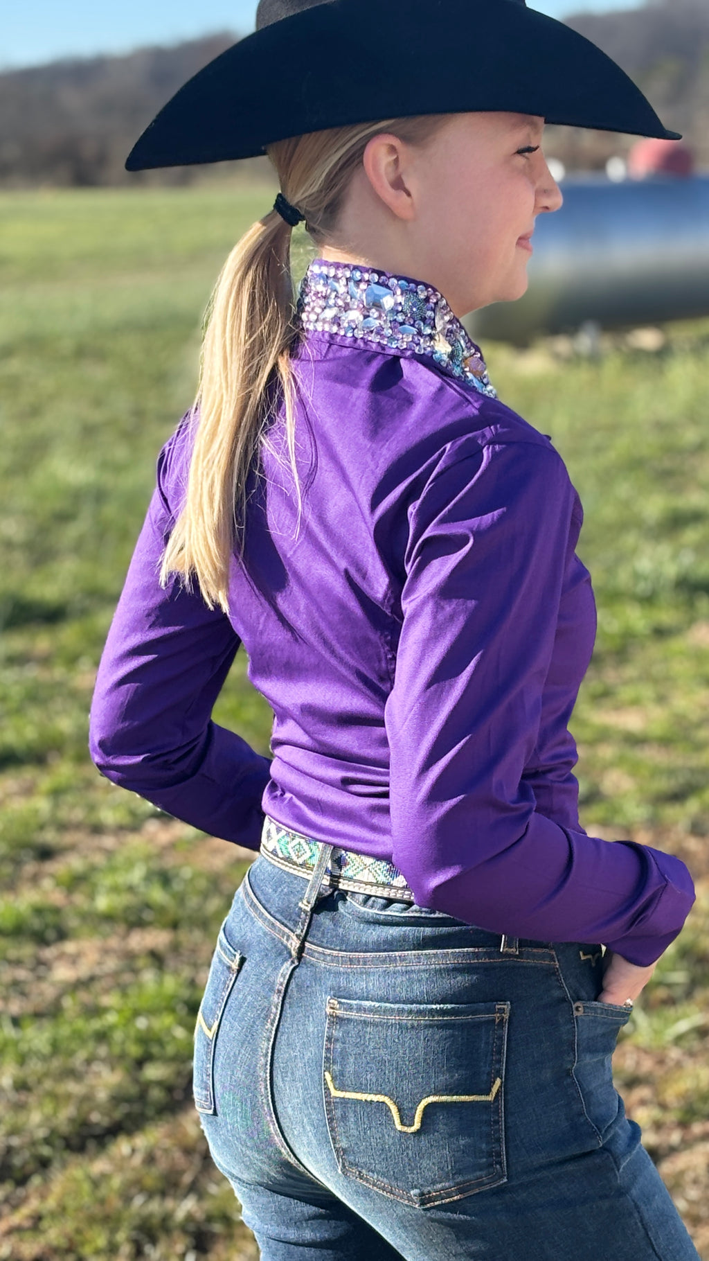 Embellished Collar Show Shirt