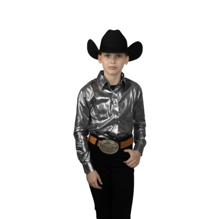 Youth Matellic Zip Shirt