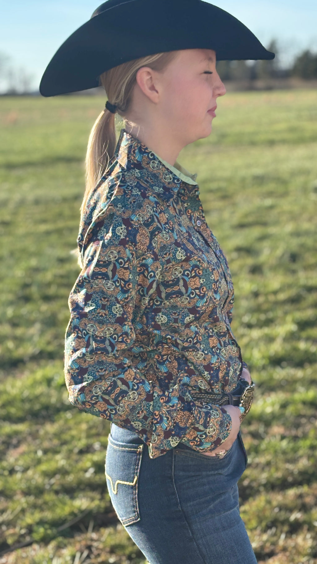 Warm Paisley Easy Care Button Up