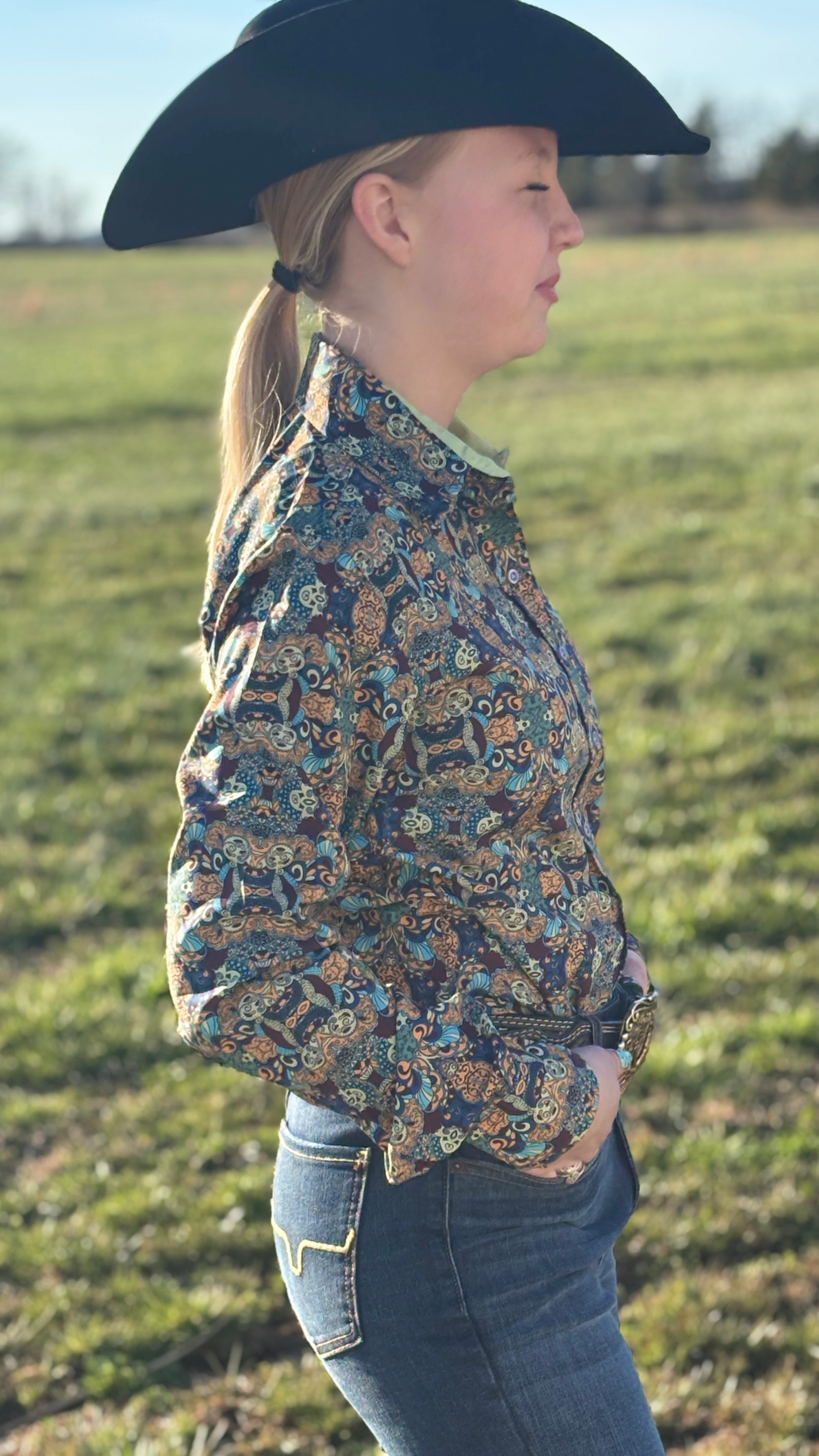 Warm Paisley Easy Care Button Up