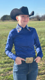Embellished Collar Show Shirt
