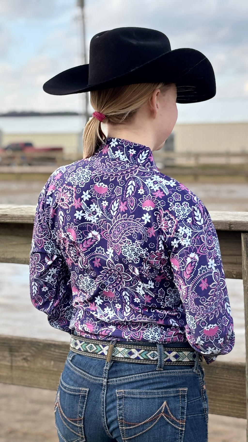Blooming Twilight Easy Care Button Up