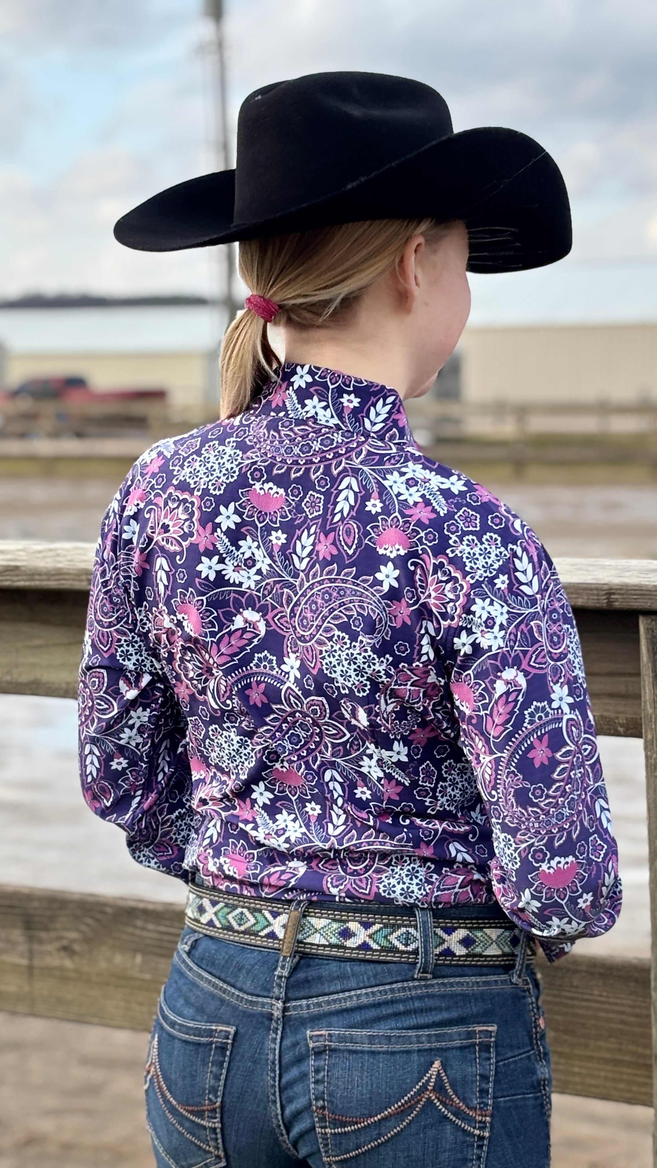 Blooming Twilight Easy Care Button Up