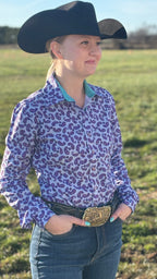 Checkered Paisley Easy Care Button Up