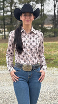 Southwest Charm Easy Care Button Up