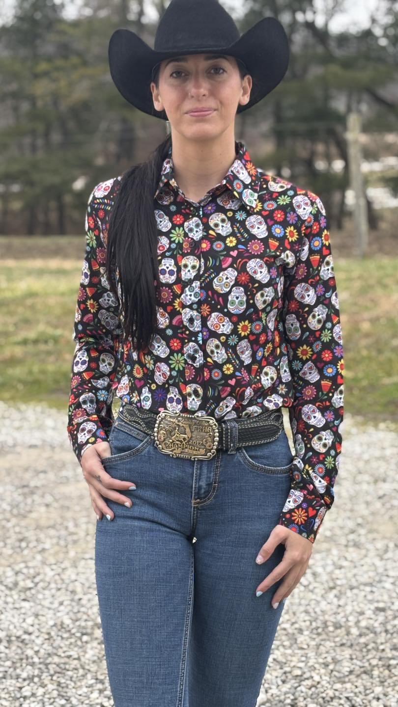 Midnight Sugar Easy Care Button Up
