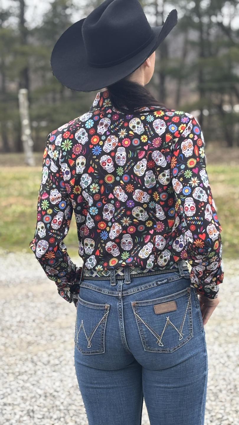 Midnight Sugar Easy Care Button Up