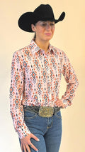 Blush Horizon Easy Care Button Up