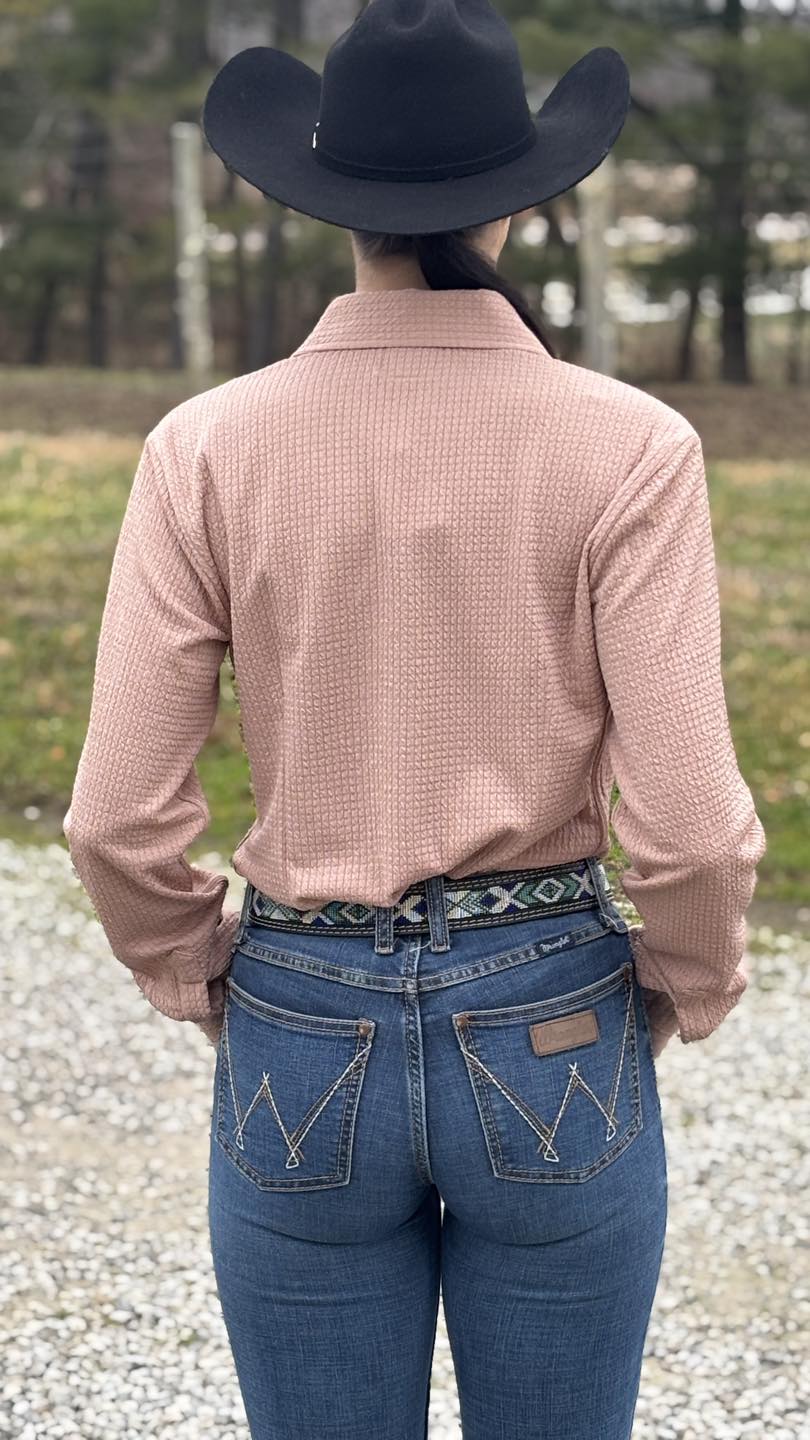 Soft Rose Elegance Dobby Shirt