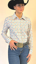 Blush Mesa Easy Care Button Up