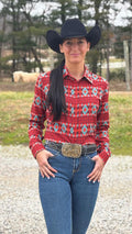 Vintage Aztec Easy Care Button Up (Pre Order)