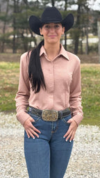 Soft Rose Elegance Dobby Shirt