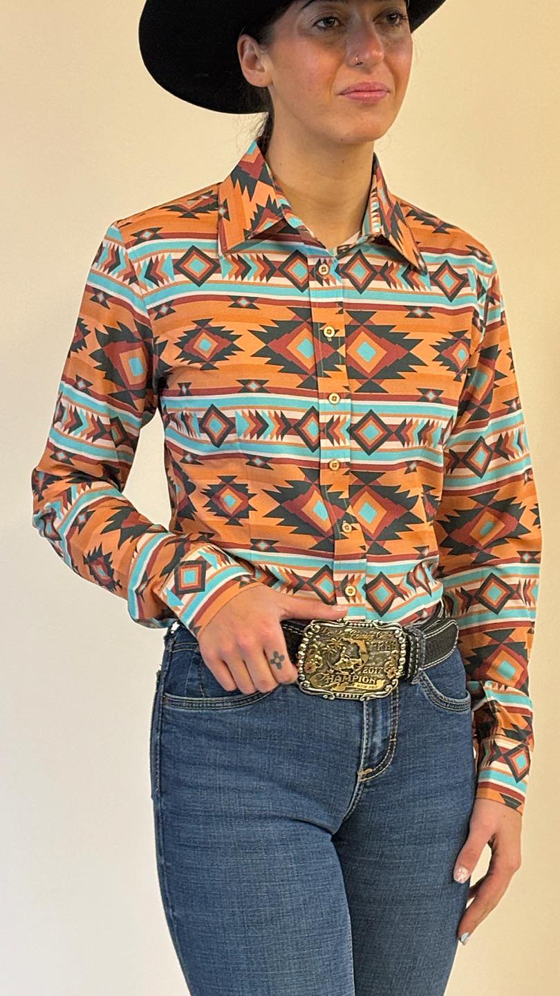 Desert Ember Easy Care Button Up