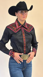 Bronze Blossom Taffeta Show Shirt