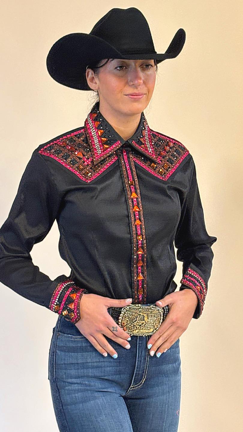 Bronze Blossom Taffeta Show Shirt