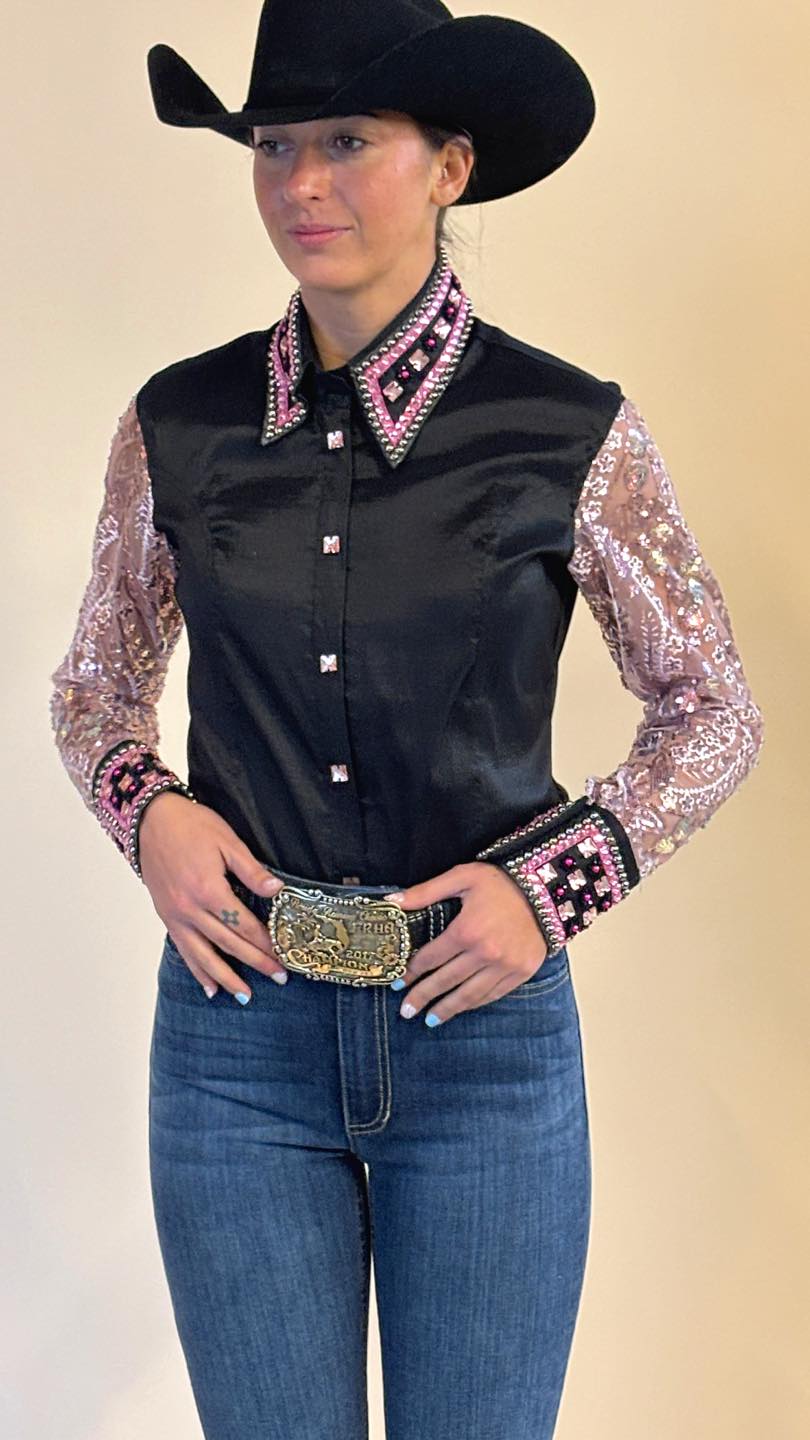 Cherry Blossom Taffeta Show Shirt (Pre Order)
