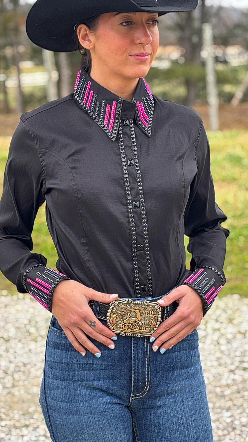 Fuchsia Flash Taffeta Show Shirt (Pre Order)