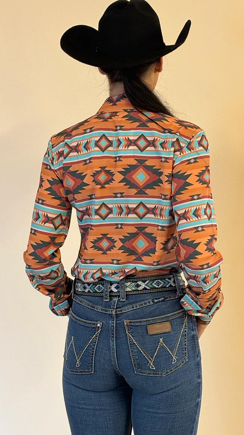 Desert Ember Easy Care Button Up