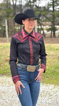 Bronze Blossom Taffeta Show Shirt
