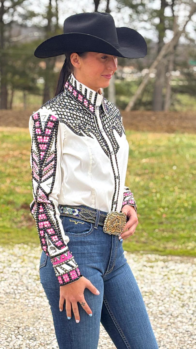 Pink Frost Taffeta Show Shirt (Pre Order)
