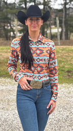 Desert Ember Easy Care Button Up
