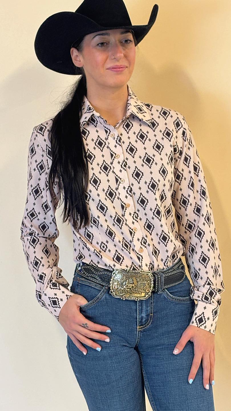 Southwest Charm Easy Care Button Up