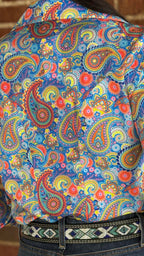 Pastel Paisley Easy Care Shirt with Mesh