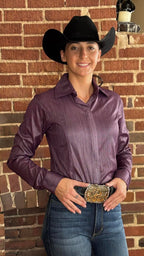 Metallic Ladies Show Shirt - Violet