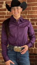 Solid Zip Shirt in Sateen