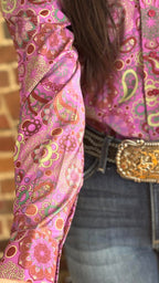 Purple Paisley Easy Care with Mesh