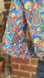 Pastel Paisley Easy Care Shirt with Mesh