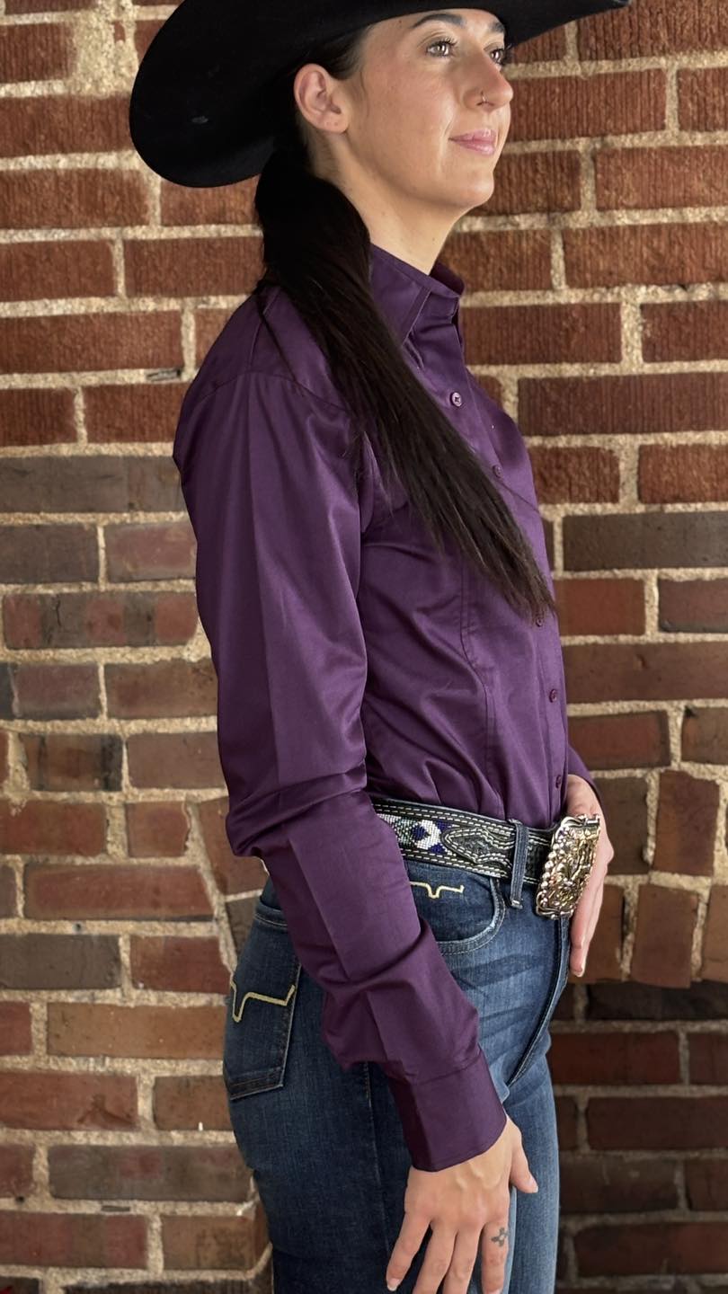 Solid Zip Shirt in Sateen