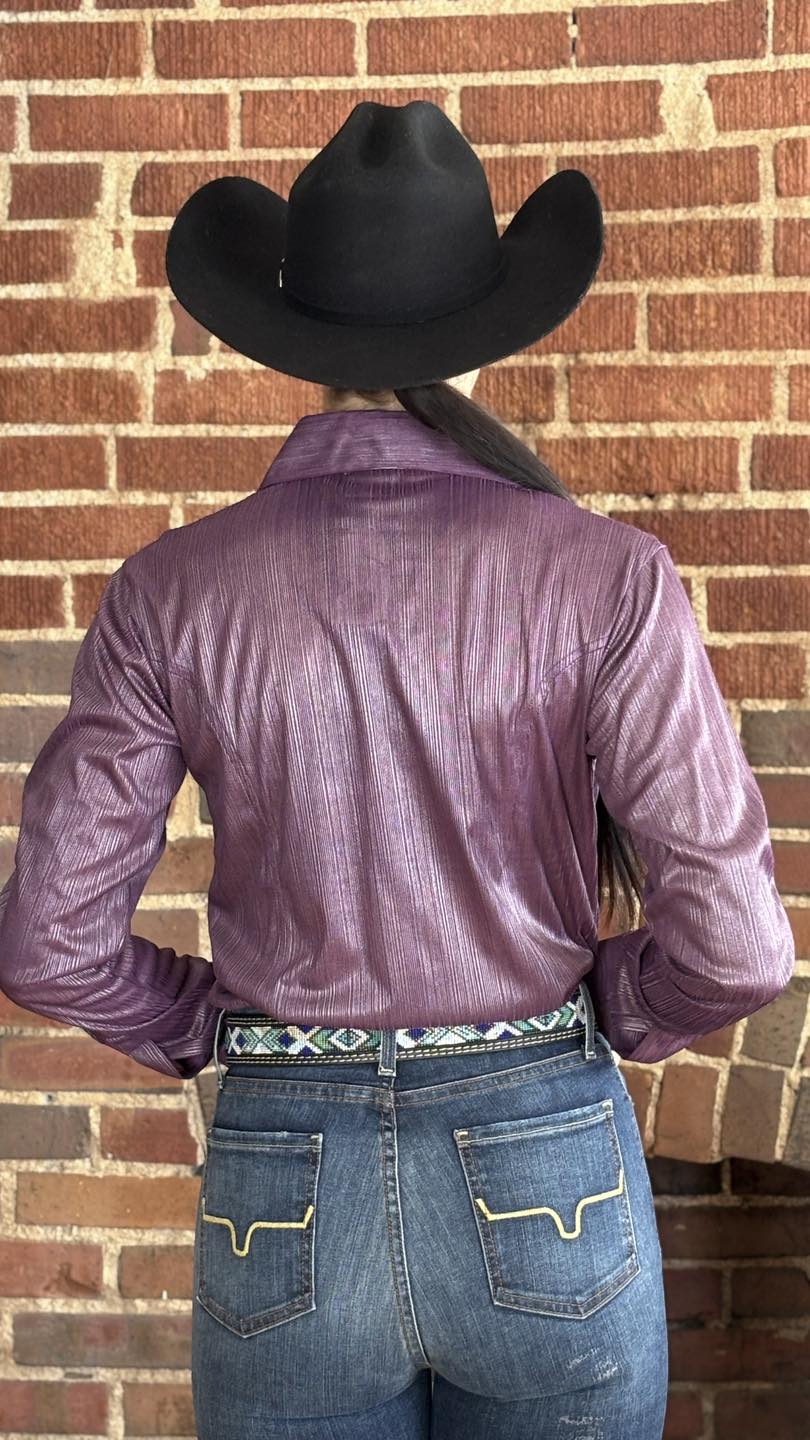Metallic Ladies Show Shirt - Violet