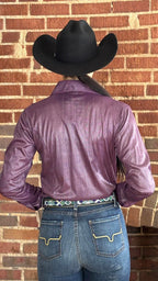 Metallic Ladies Show Shirt - Violet