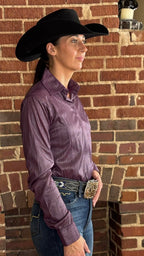 Metallic Ladies Show Shirt - Violet