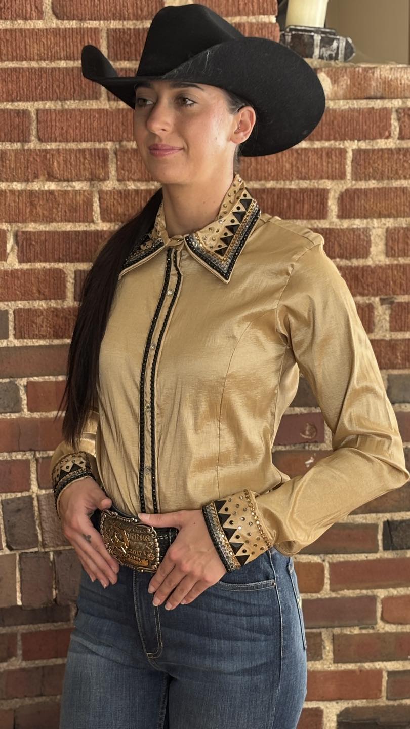 Jenny Taffeta Tan Show Shirt