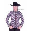 Pretty In Plaid Conceal Shirt - Magenta