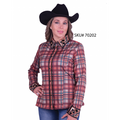 Pretty In Plaid Conceal Shirt - Rust