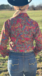 Fuchsia Paisley Easy Care