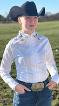 Embellished Collar Show Shirt