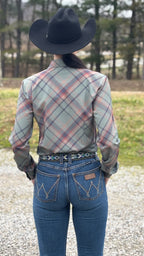 Olive Plaid Easy Care Button Up (Pre Order)