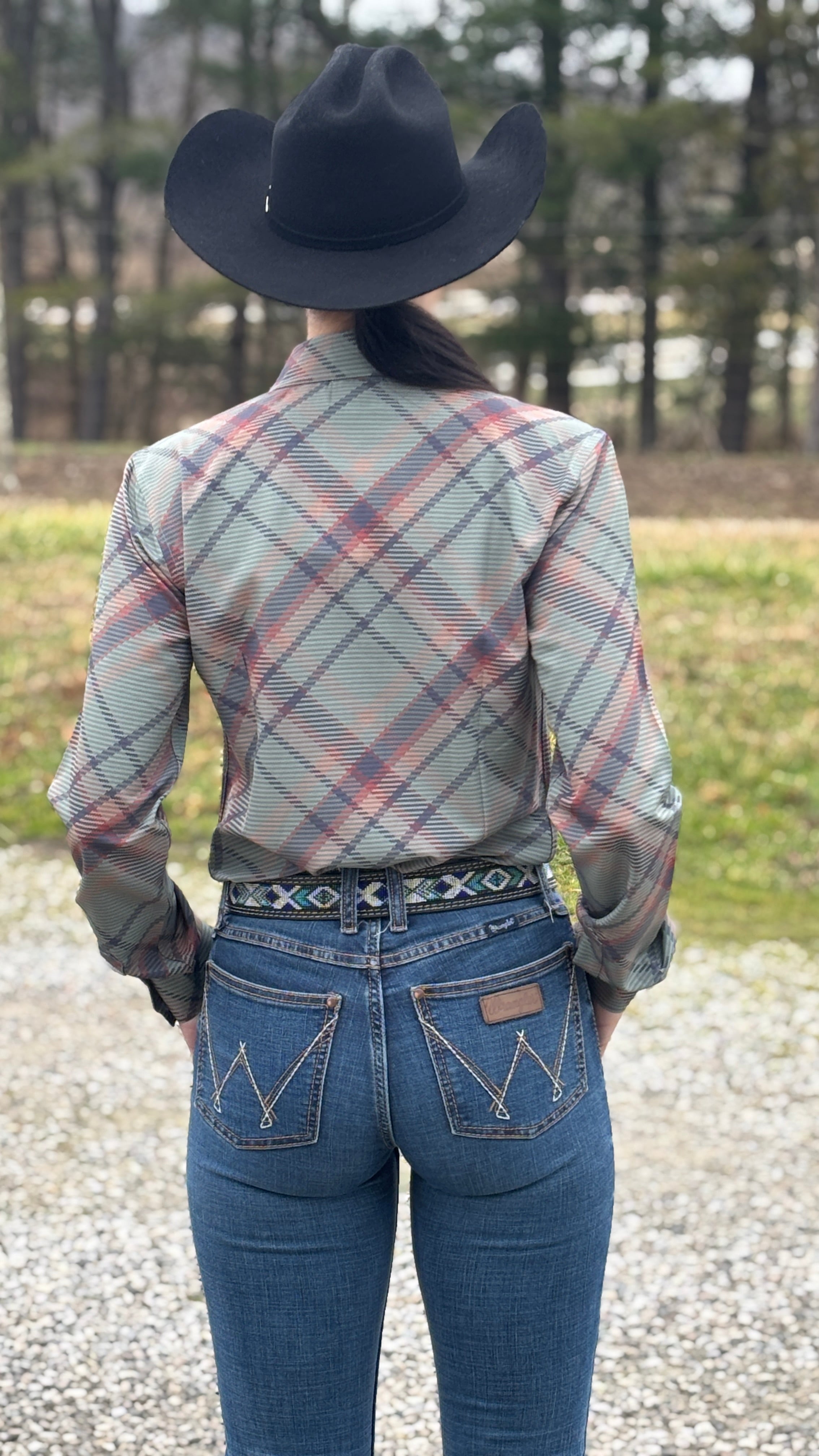 Olive Plaid Easy Care Button Up (Pre Order)