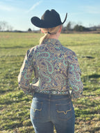Twilight Floral Easy Care Button Up