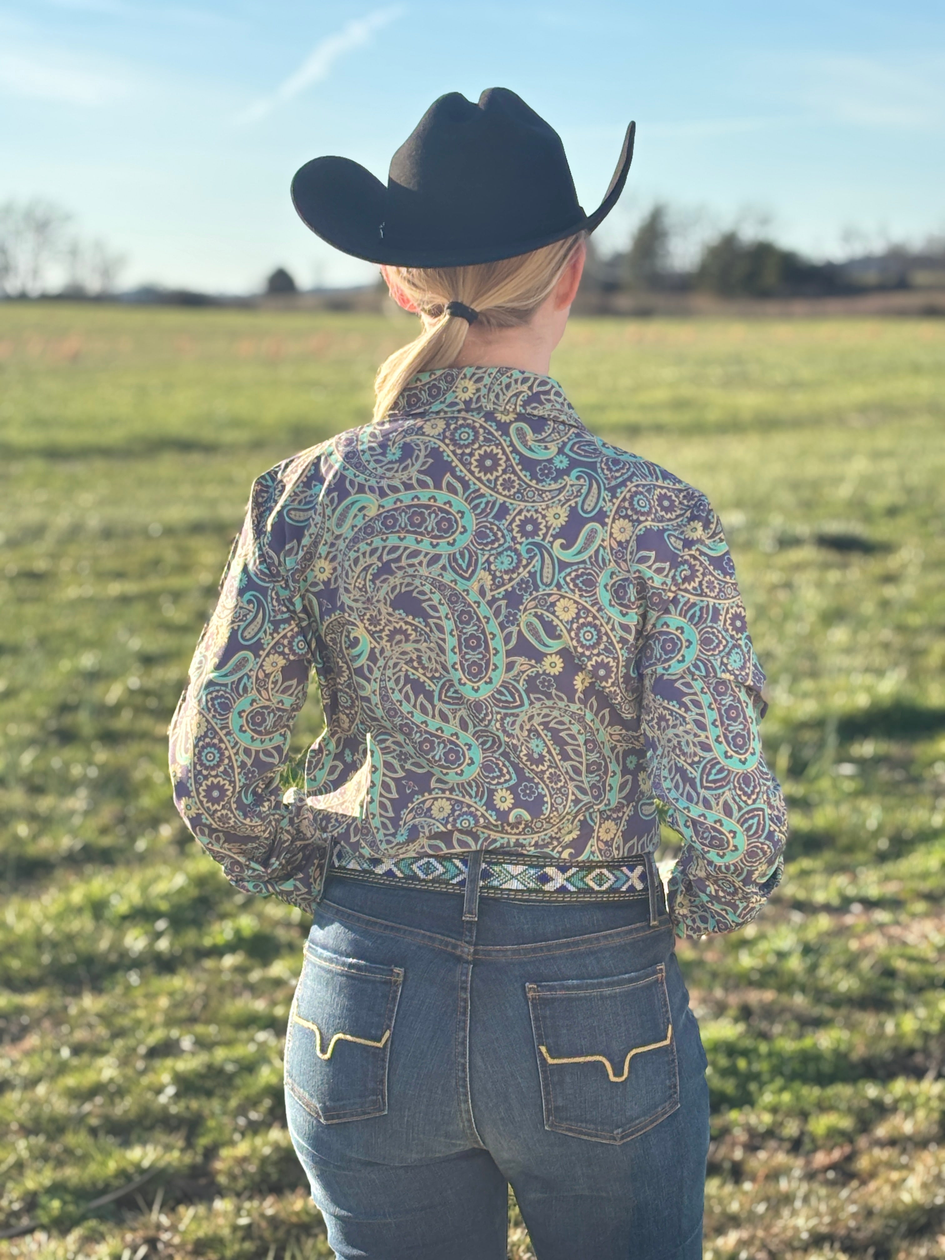 Twilight Floral Easy Care Button Up