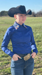 Embellished Collar Show Shirt