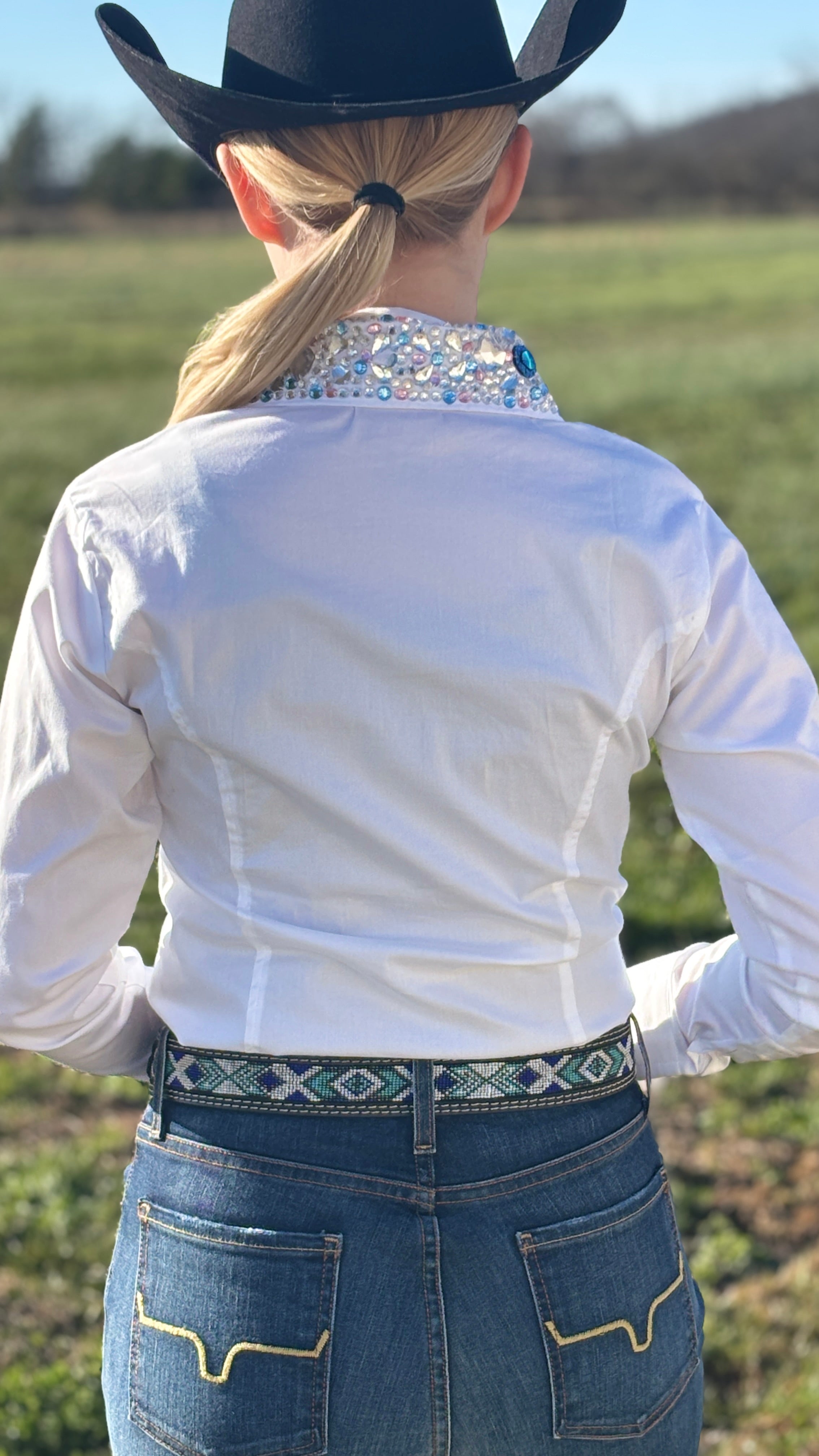 Embellished Collar Show Shirt