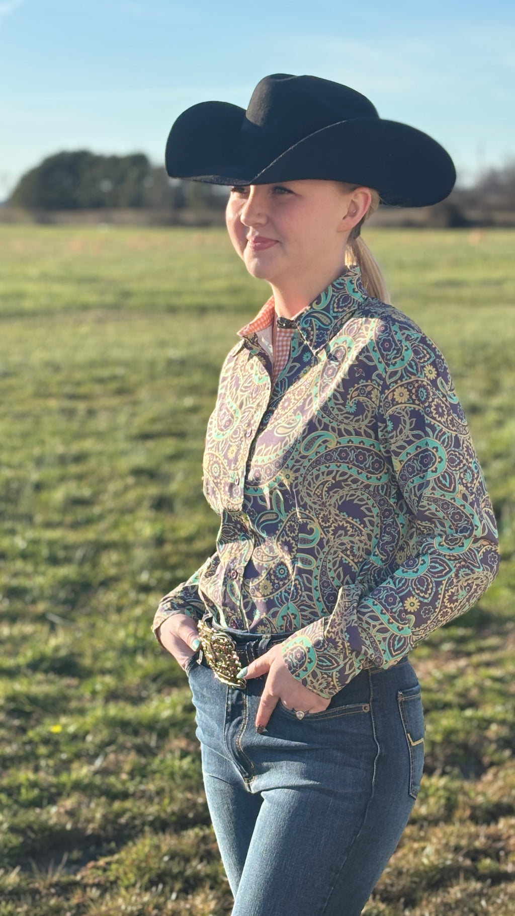 Twilight Floral Easy Care Button Up