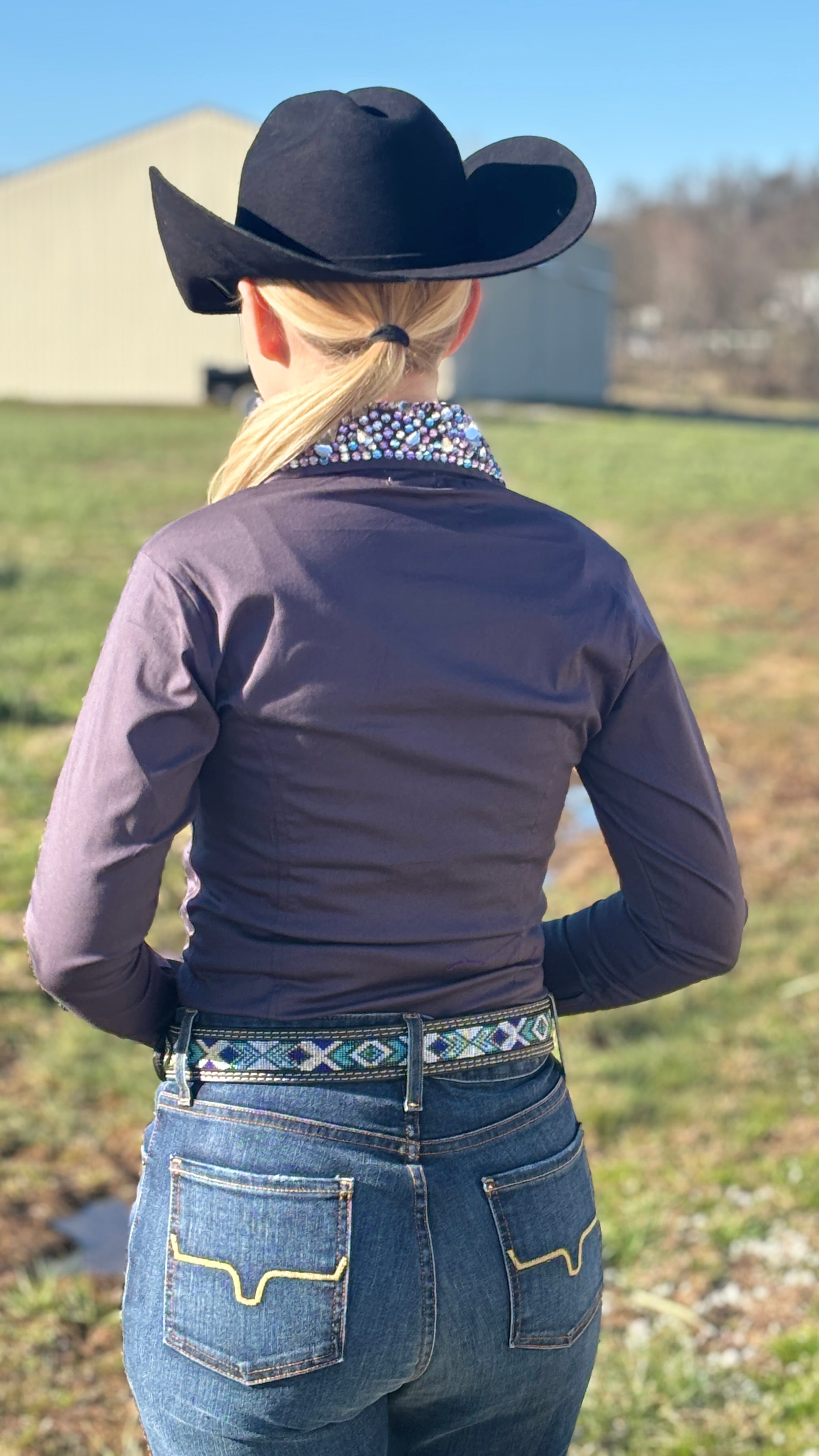 Embellished Collar Show Shirt