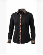 Midnight Paisley Sateen Cotton Shirt