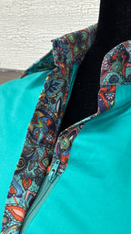 Teal Paisley Sateen Shirt